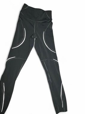 Lulu Lemon Olive Green White Trim Leggings